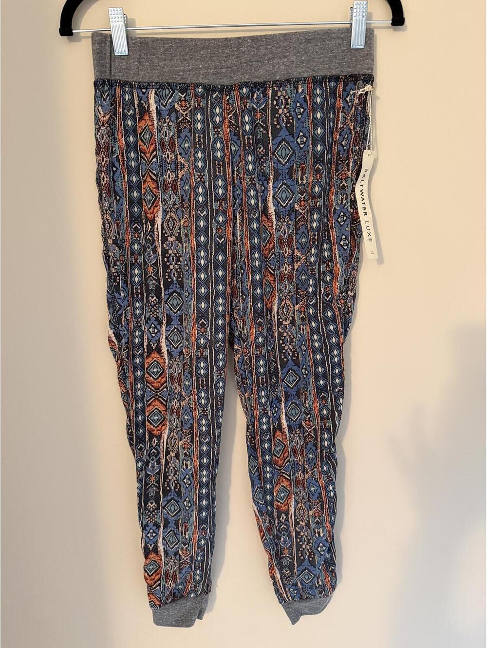 XS/S Saltwater Luxe Boho Cropped Joggers NWT flawless